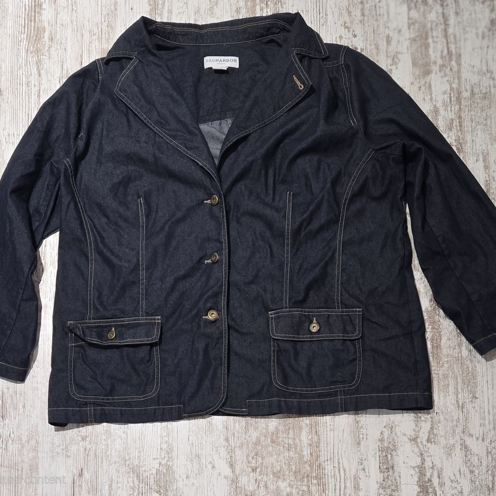 Sag Harbor Dark Womens Denim Jacket